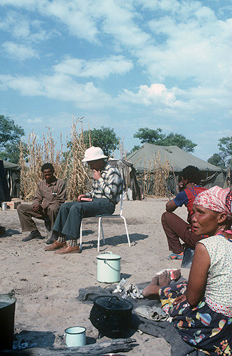 Kalahari Bushmen prayer meeting Namibia