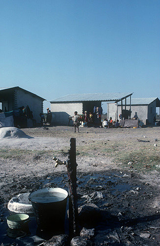 Kalahari Bushman modern bushman village Tsumkwe Namibia