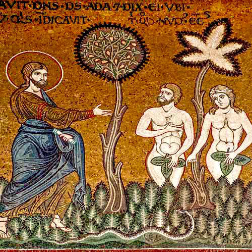 Christ expelling Adam and Eve from the Garden of Eden