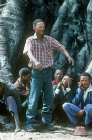 Kalahari Bushman meeting by Baobab tree