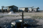 Kalahari Bushmen modern bushman village Tsumkwe Namibia