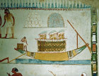 Egypt, Thebes, ship with cargo of stores, wall painting,  tomb of Menna, tomb no 69, circa 1422-1411 BC