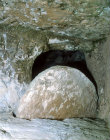 Israel, Bethphage, rock-cut tomb with rolling stone